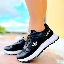 Tenis Adidas Trebol Negro Dama